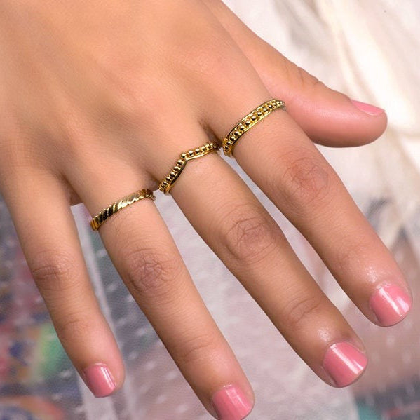 סט טבעות אננדה זהב 14 קראט