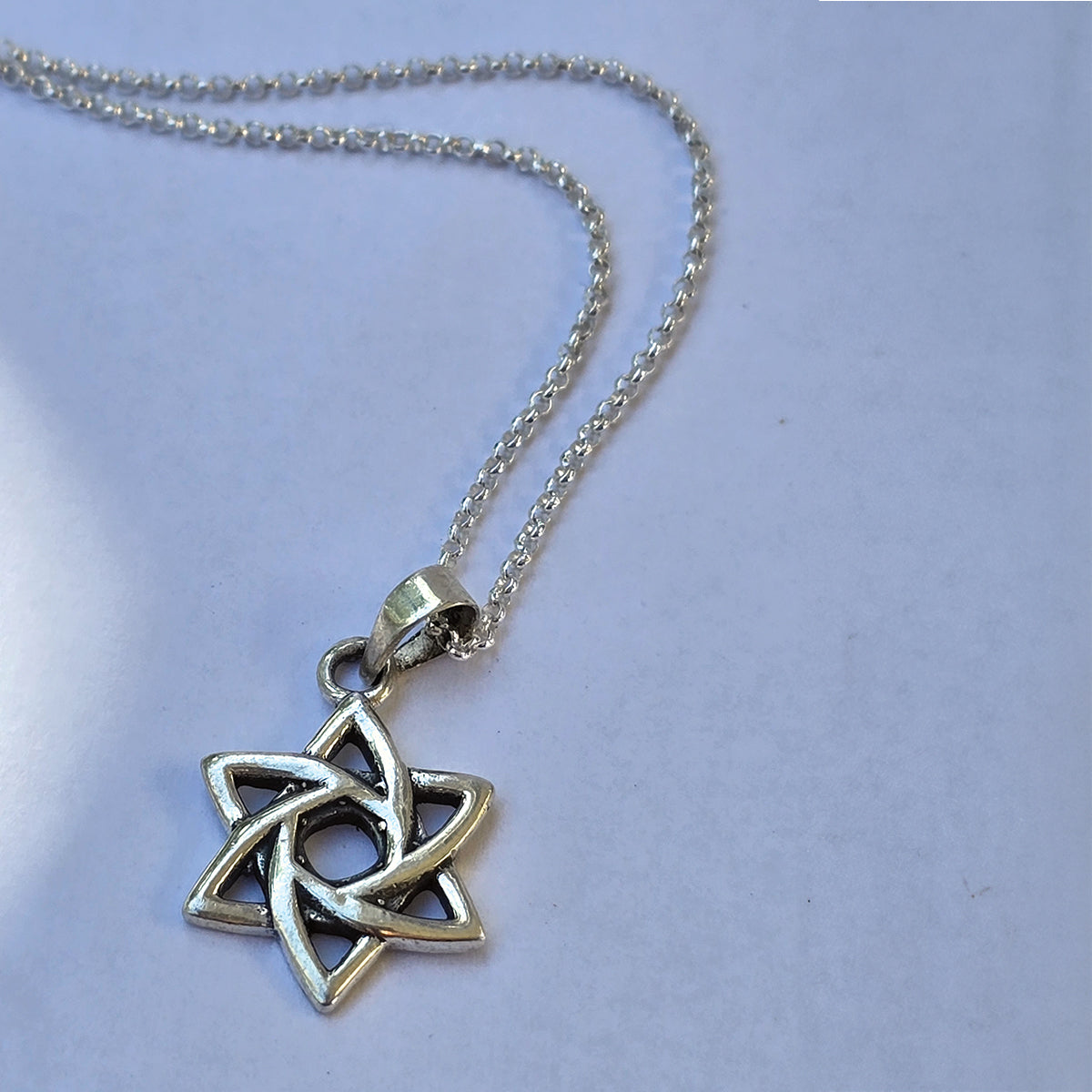 שרשרת מנדלה מגן דוד כסף 925