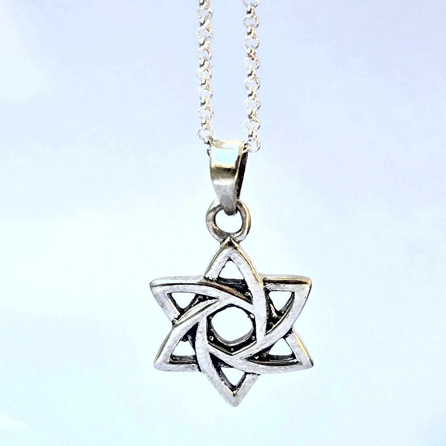 שרשרת מנדלה מגן דוד כסף 925