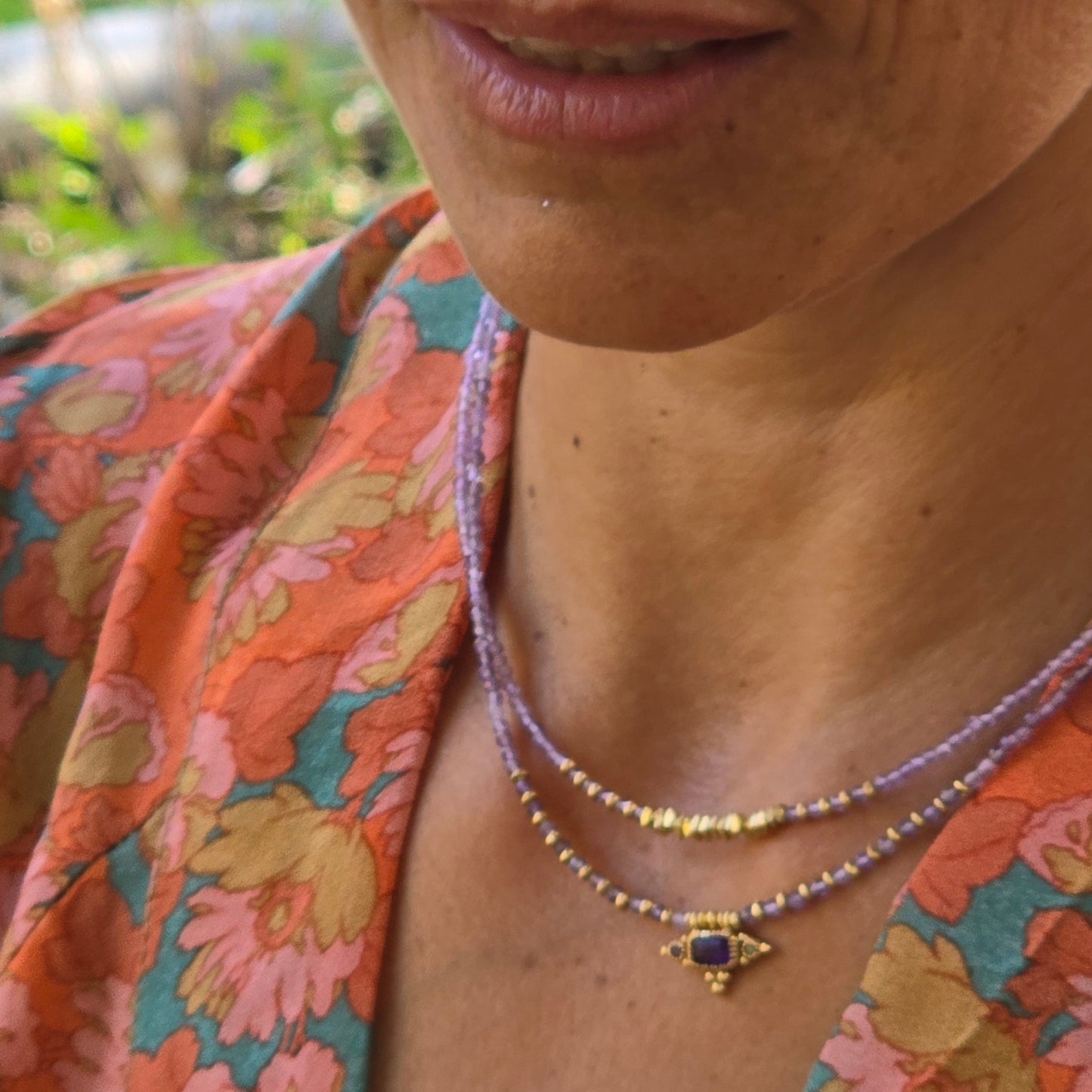 סט שרשראות כוכב אמטיסט