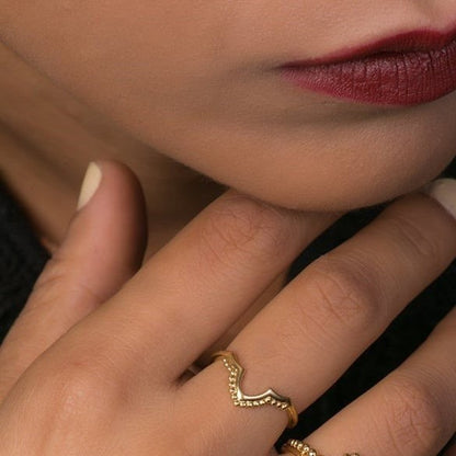 זוג טבעות מלכותי זהב 14 קראט A+D