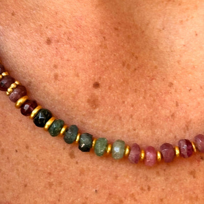 שרשרת טורמלין אבטיח