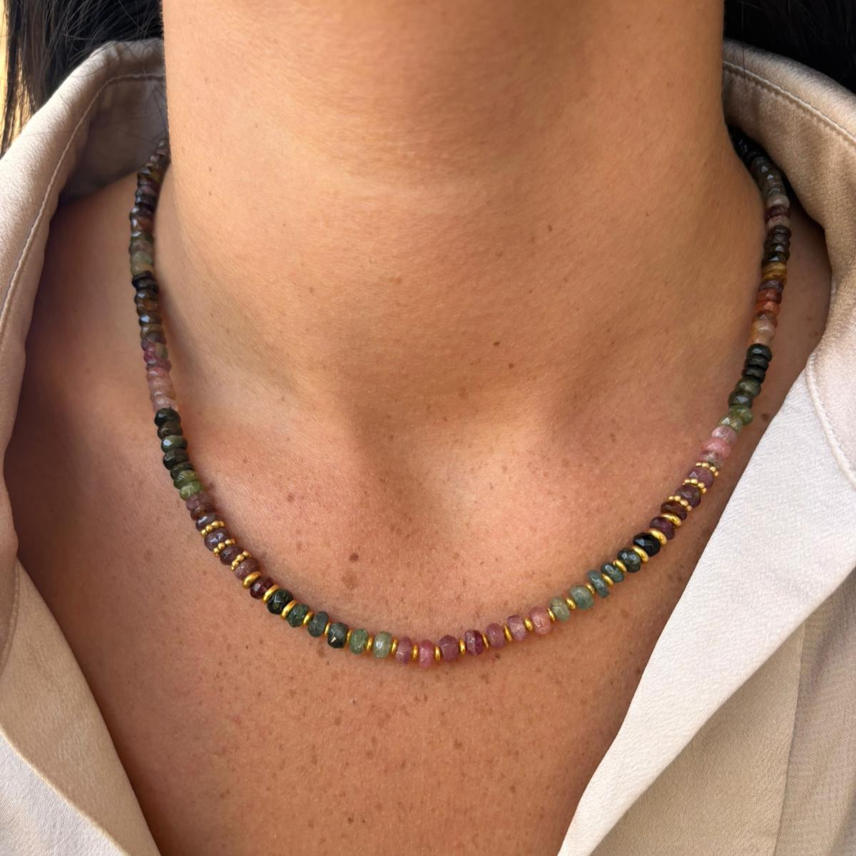 שרשרת טורמלין אבטיח