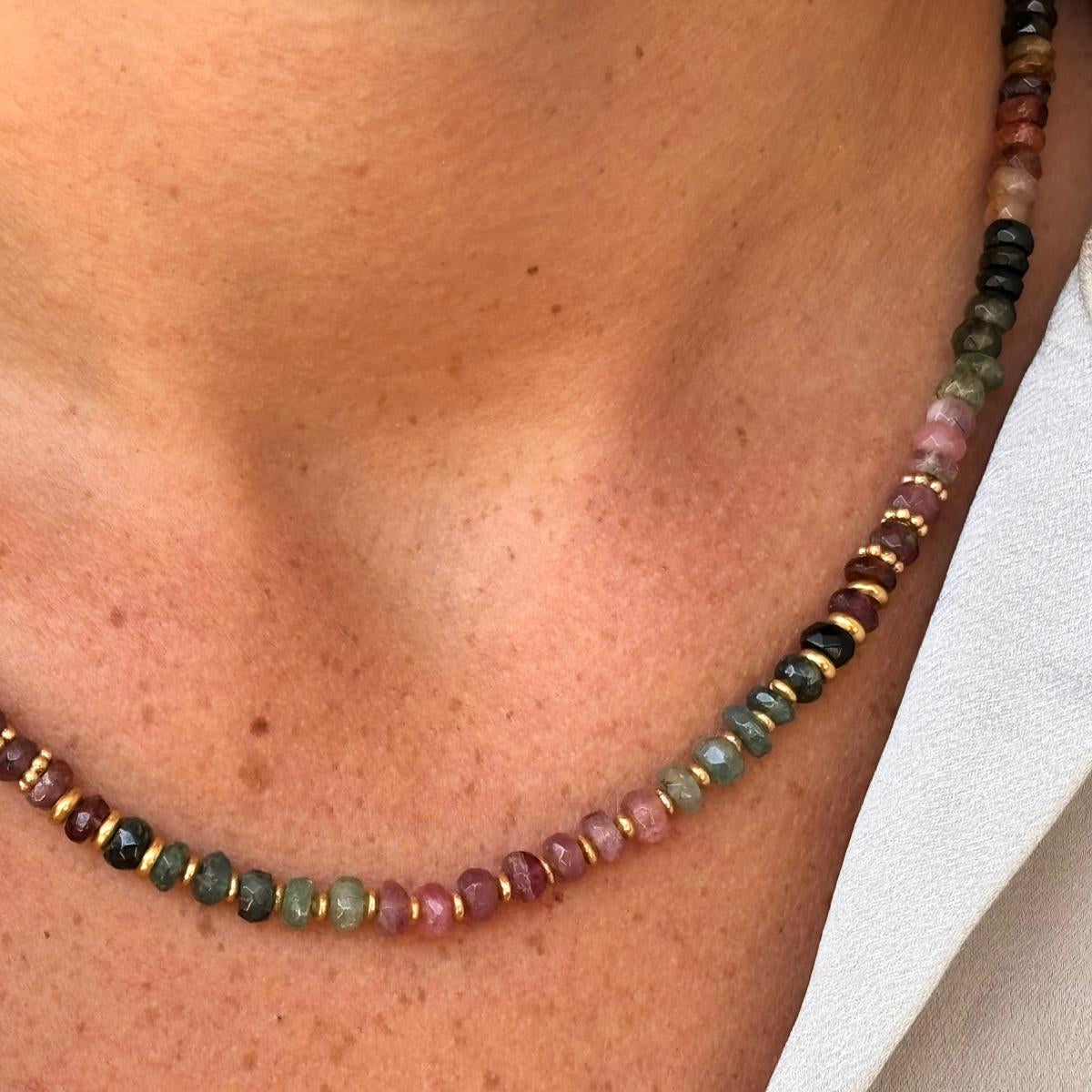 שרשרת טורמלין אבטיח