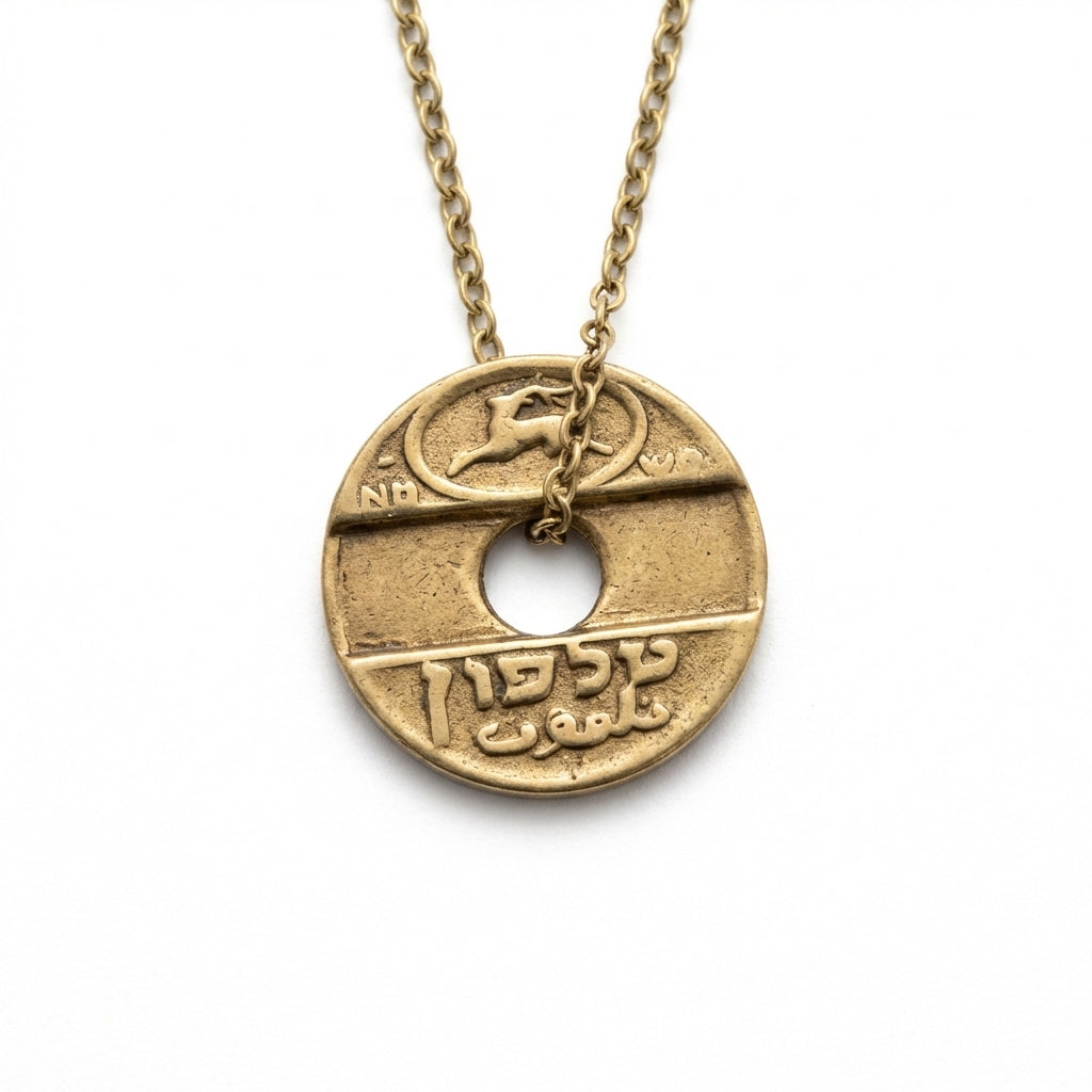 שרשרת אסימון מוזהבת