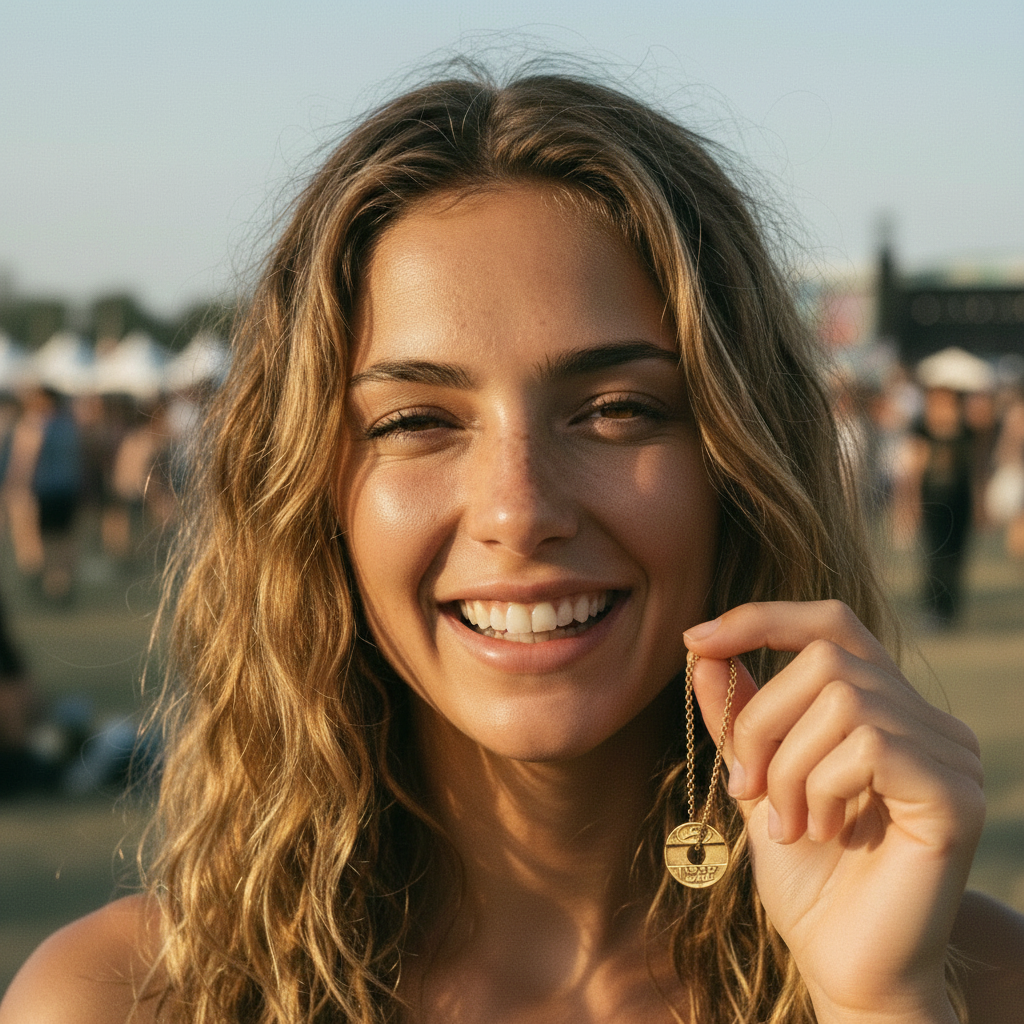 שרשרת אסימון מוזהבת