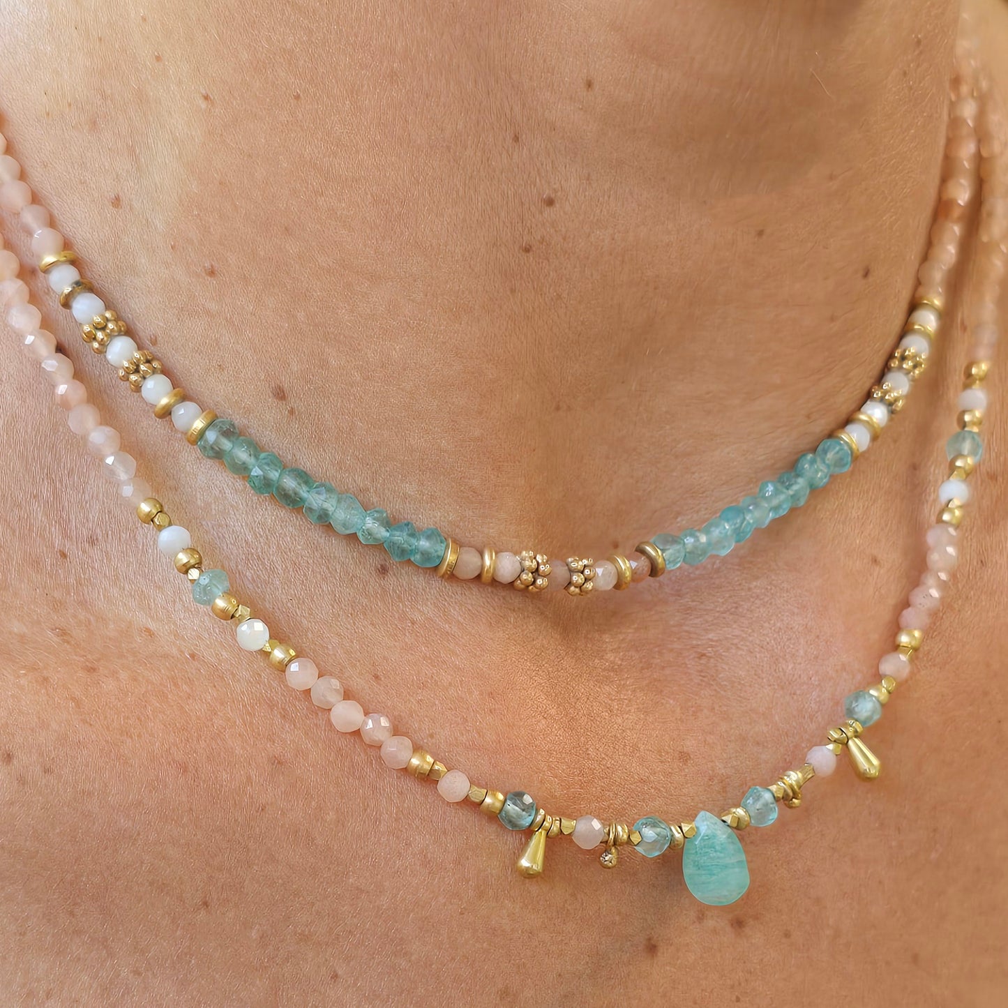 סט שרשראות "נשימה של ים"