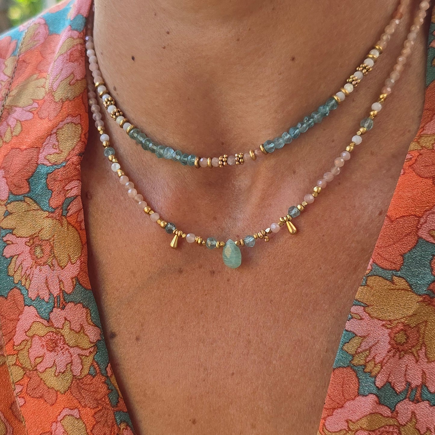 סט שרשראות "נשימה של ים"