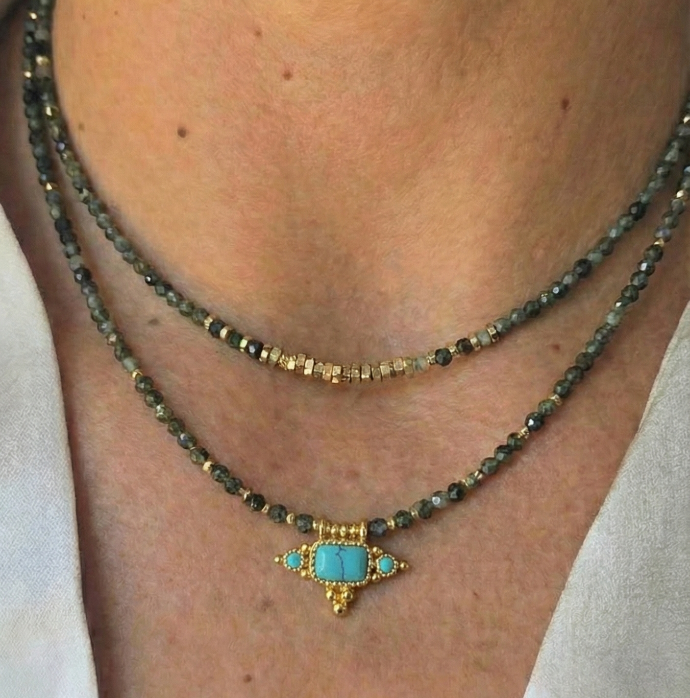 סט שרשראות כוכב טורקיז