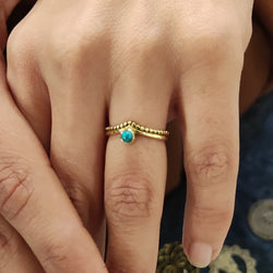 טבעת סיליה טורקיז